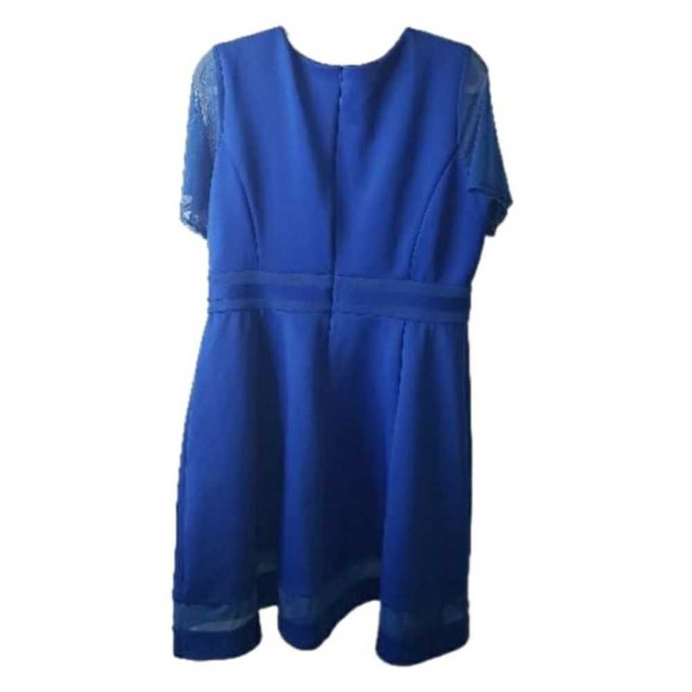 Lane Bryant Fit & Flare Scuba Dress Mesh Cobalt B… - image 9