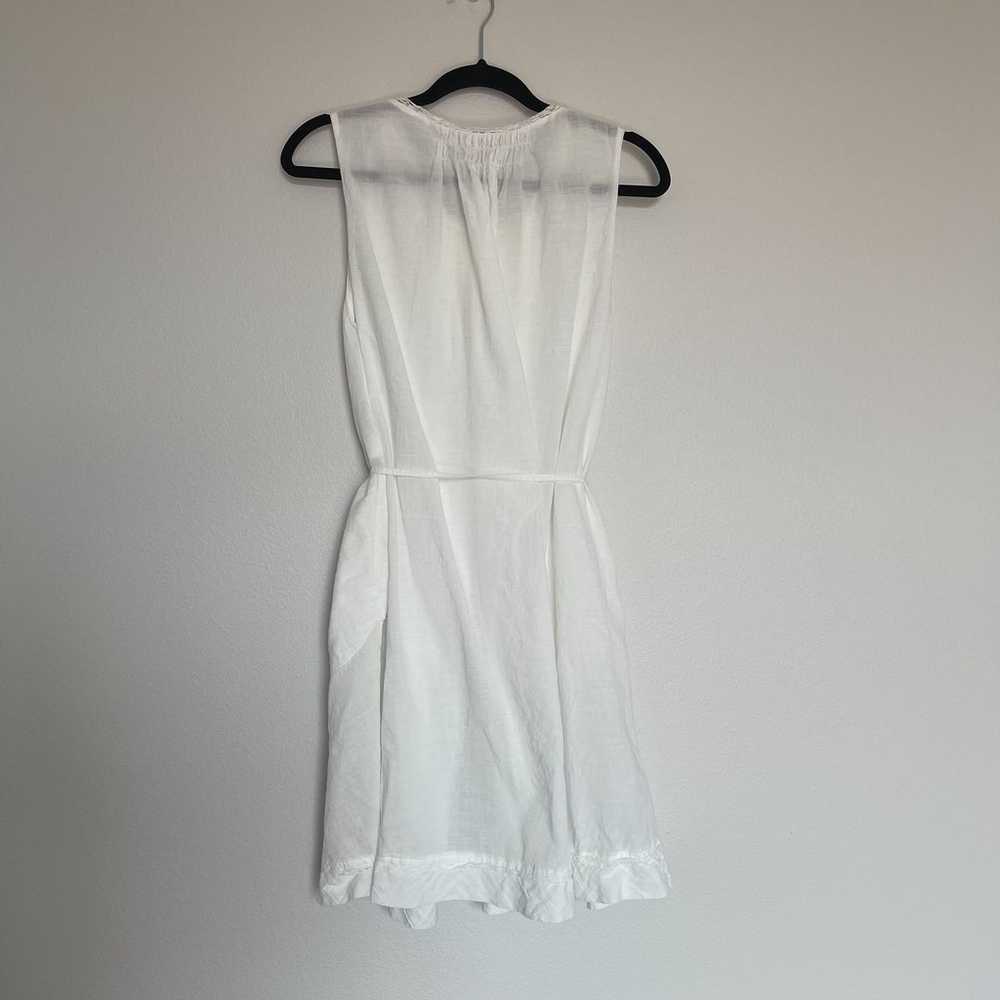 Vanessa Bruno White Cotton Linen Mini Dress - image 4