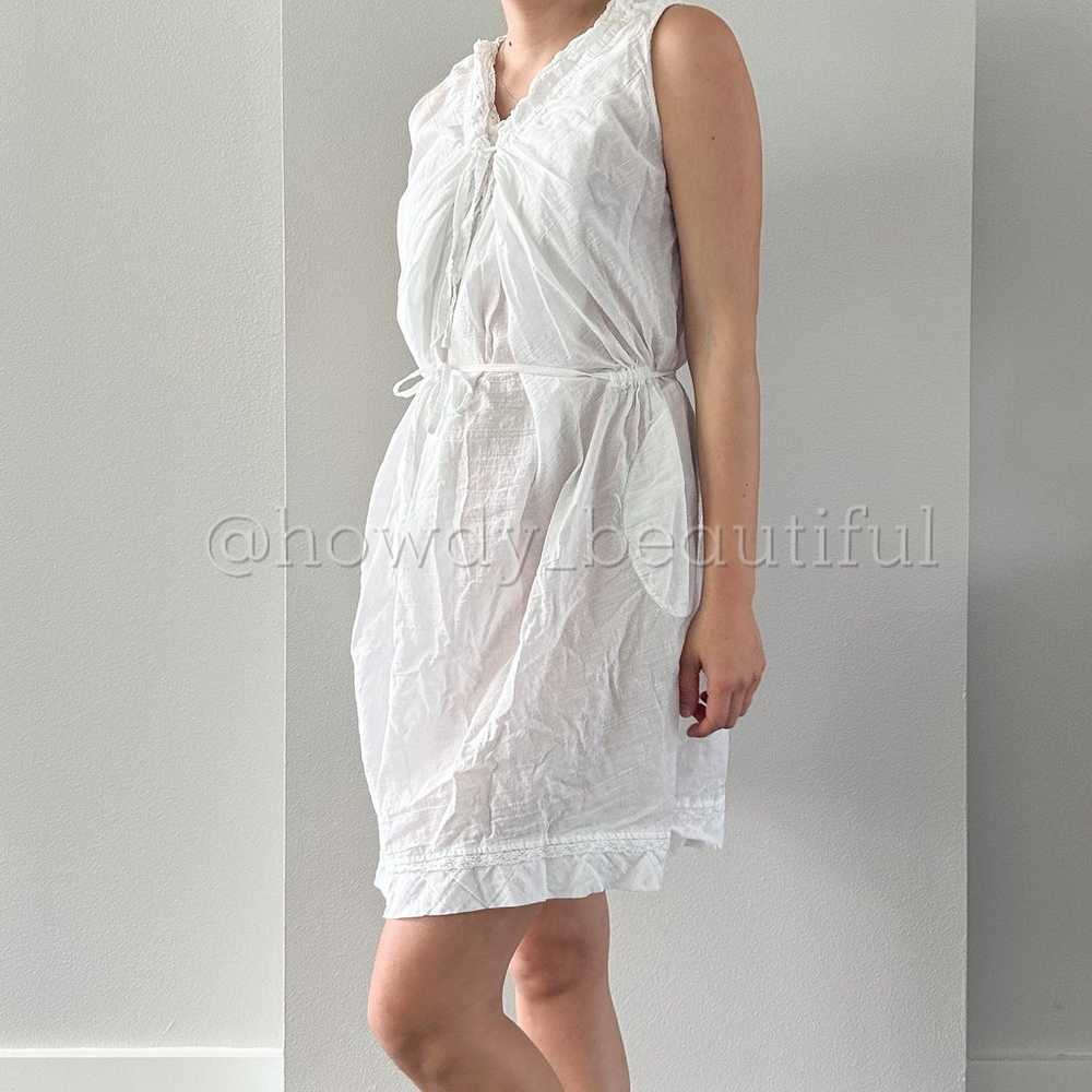 Vanessa Bruno White Cotton Linen Mini Dress - image 6