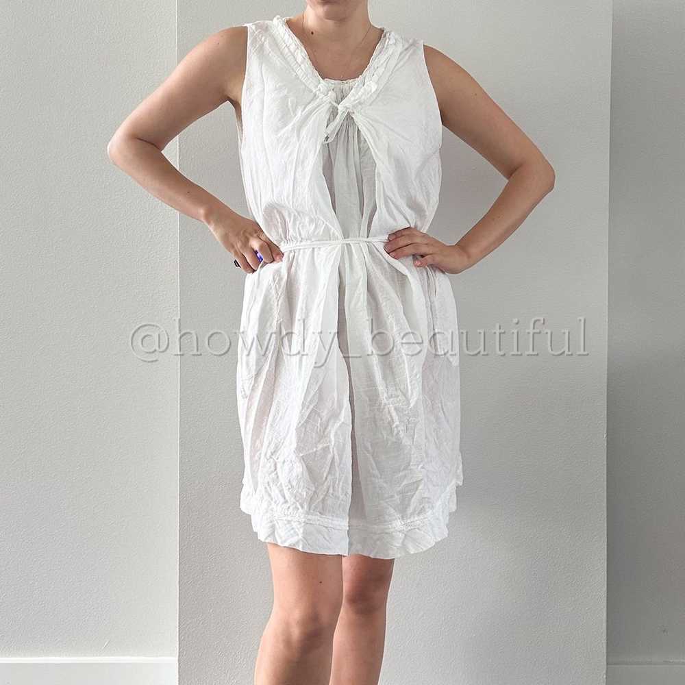 Vanessa Bruno White Cotton Linen Mini Dress - image 8