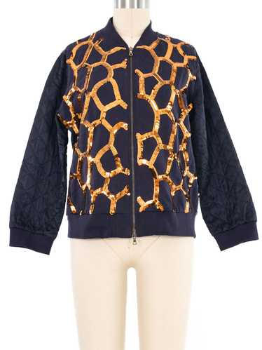 Dries Van Noten Sequin Honeycomb Bomber - image 1