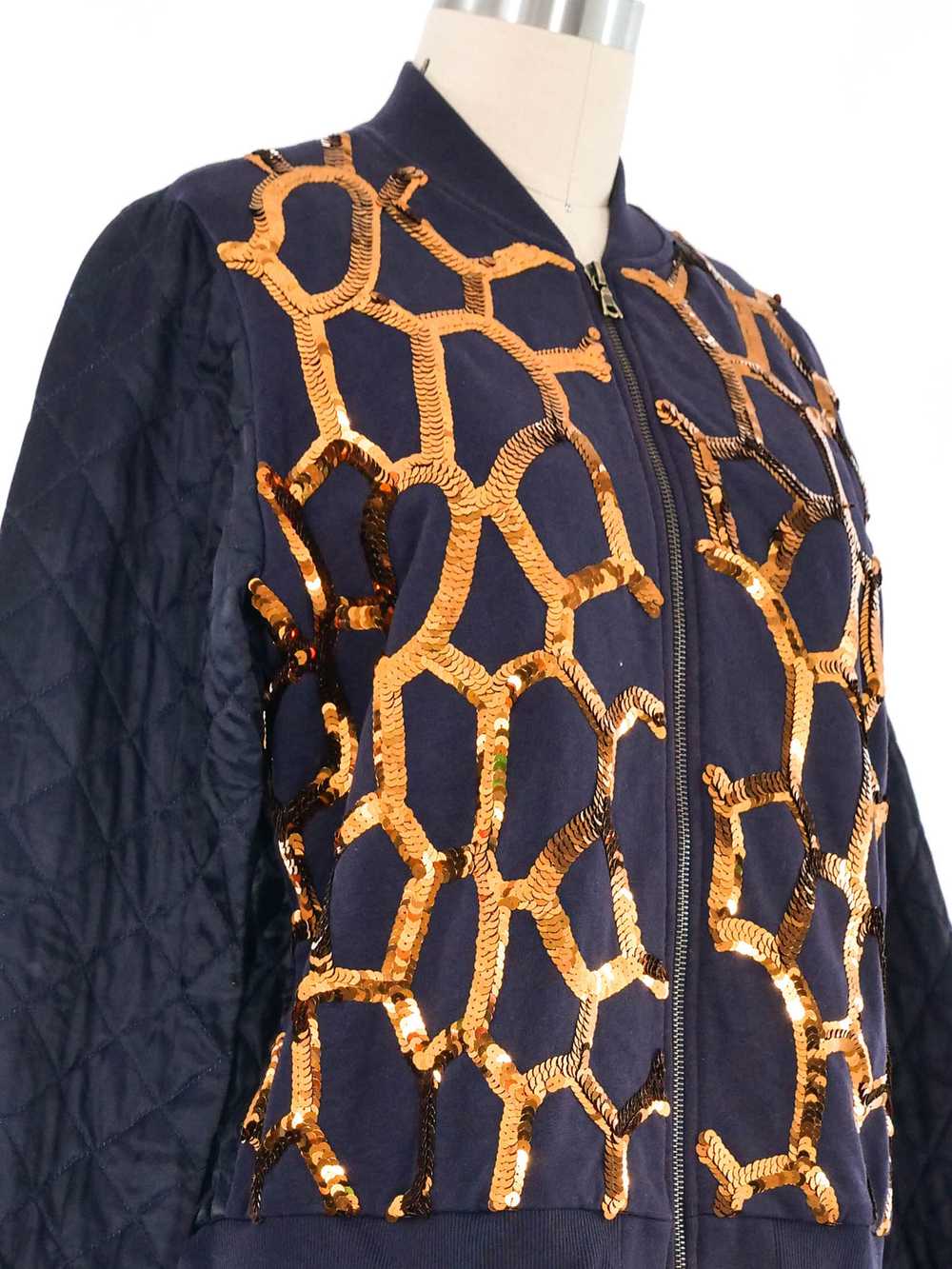 Dries Van Noten Sequin Honeycomb Bomber - image 2