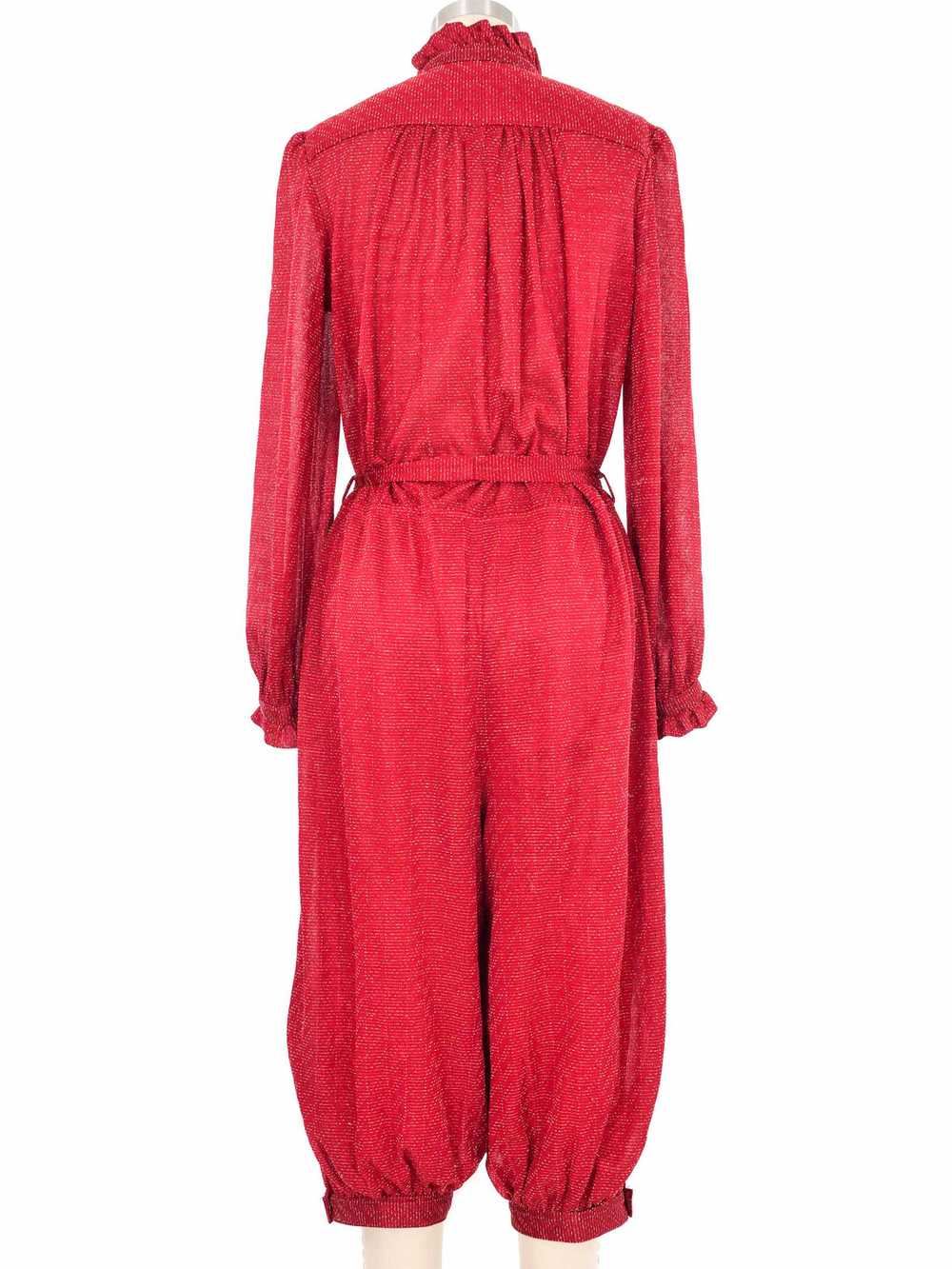 Metallic Red Harem Jumpsuit - image 4