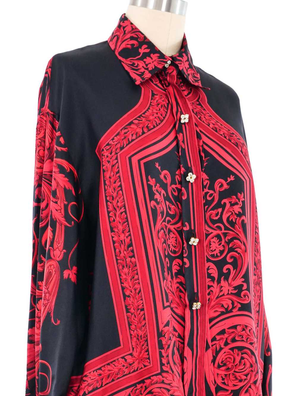 Gianfranco Ferre Baroque Printed Silk Blouse - image 2