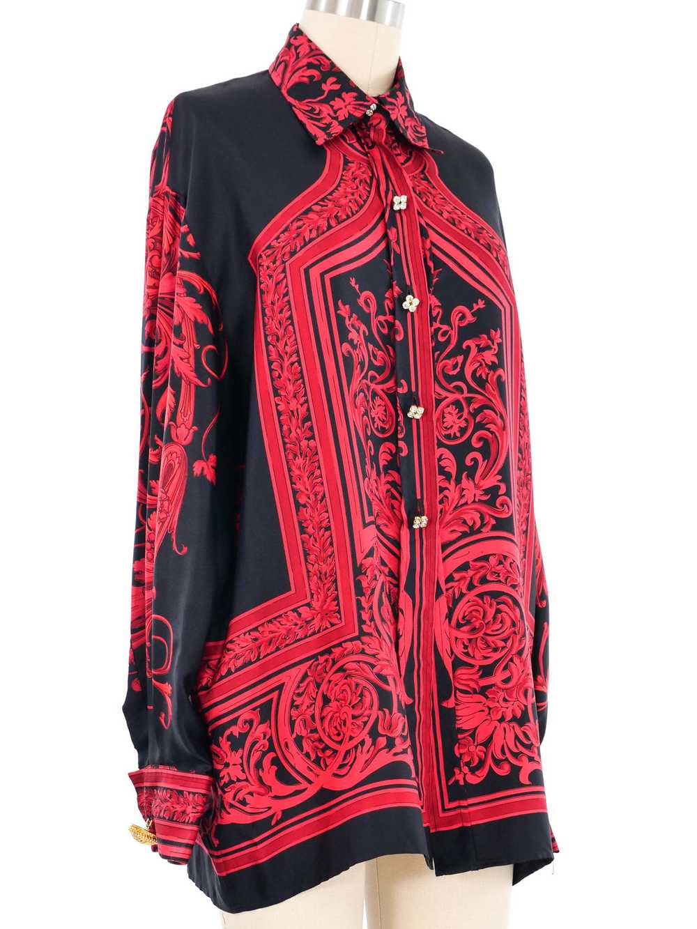 Gianfranco Ferre Baroque Printed Silk Blouse - image 3