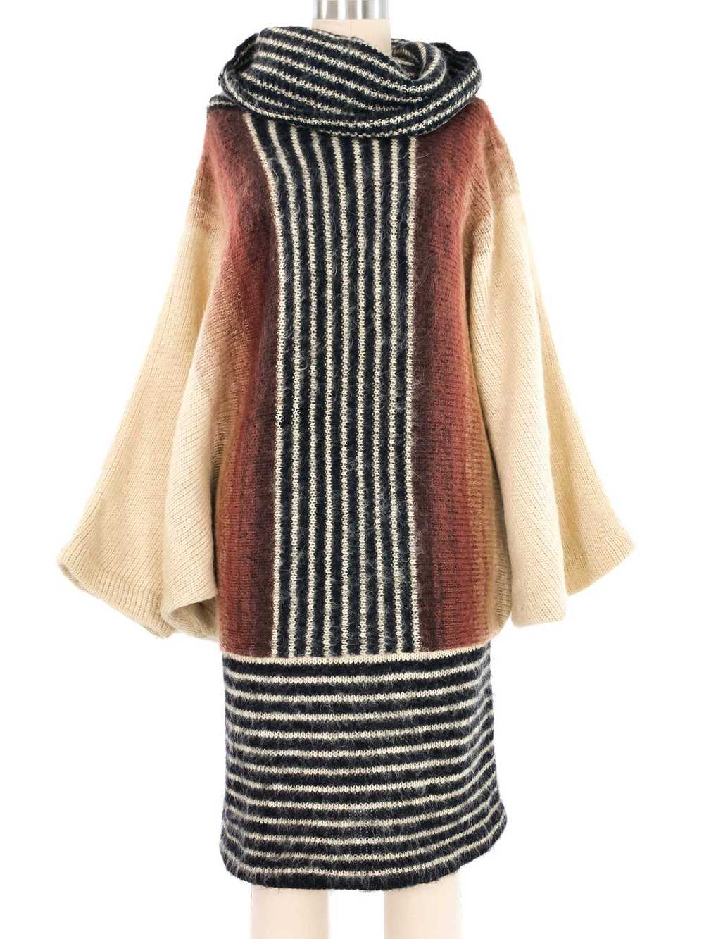 Kansai Yamamoto Ombre Striped Sweater Dress - image 1