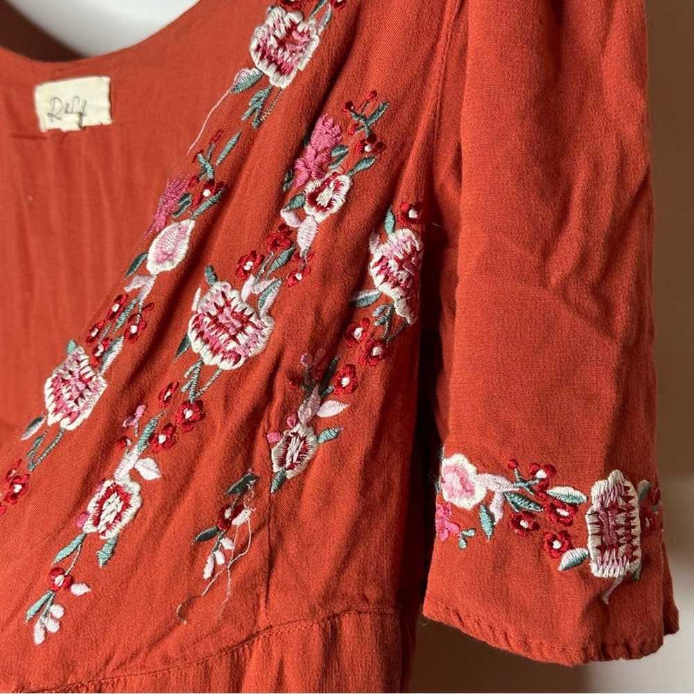 Rahi Cali Burnt Orange Floral Embroidered Wrap Ma… - image 7