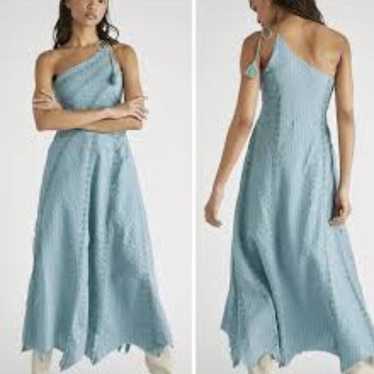 Free People Bella Maxi Dress Lace Inserts One Shou