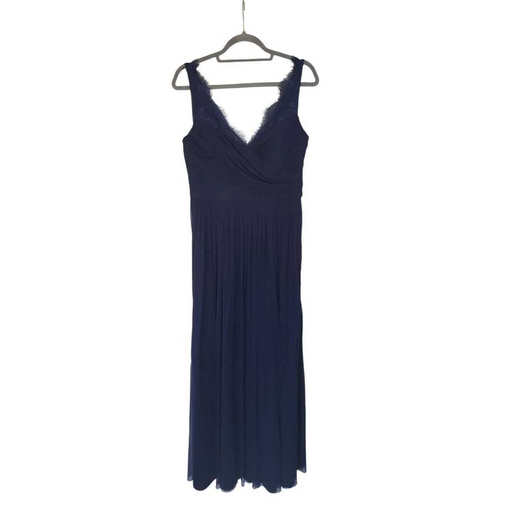 Hitherto BHLDN Navy Blue Fleur Lace Chiffon Maxi … - image 4