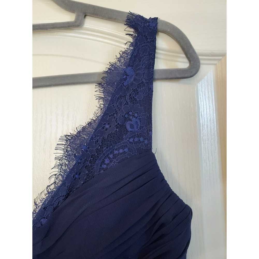 Hitherto BHLDN Navy Blue Fleur Lace Chiffon Maxi … - image 6