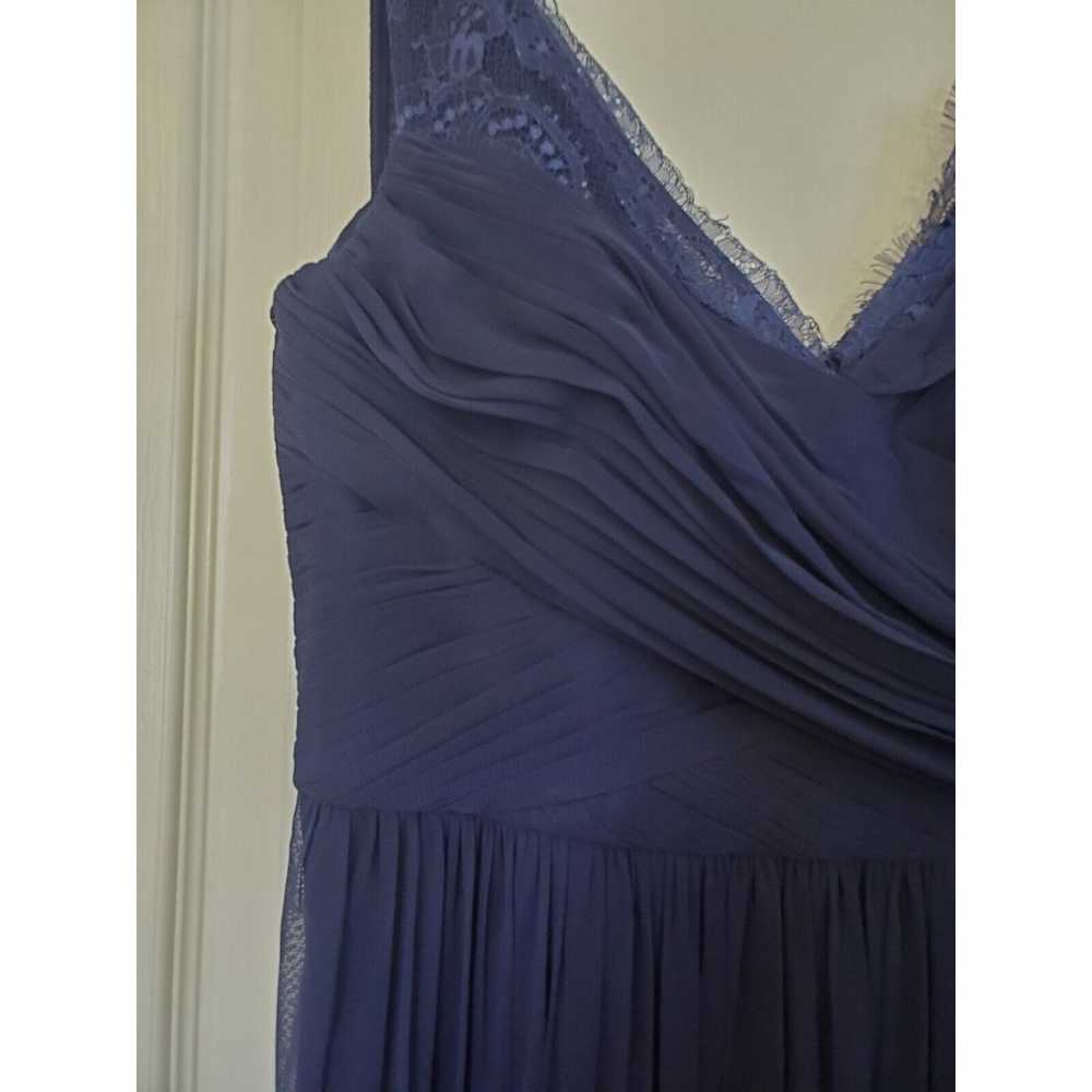 Hitherto BHLDN Navy Blue Fleur Lace Chiffon Maxi … - image 8