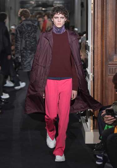 Valentino Valentino Runway Hooded Cape Maroon/Red/