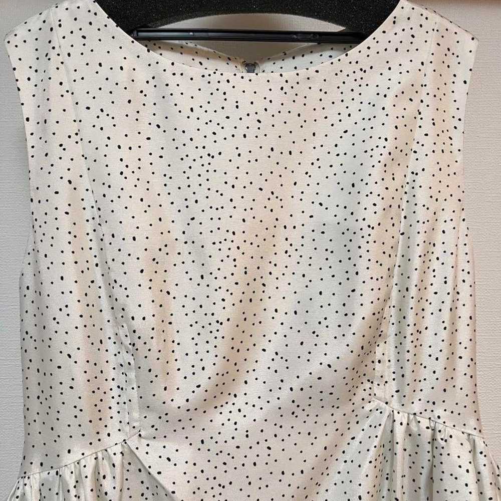 CELFORD Polka Dot Sleeveless A-Line Dress White - image 2