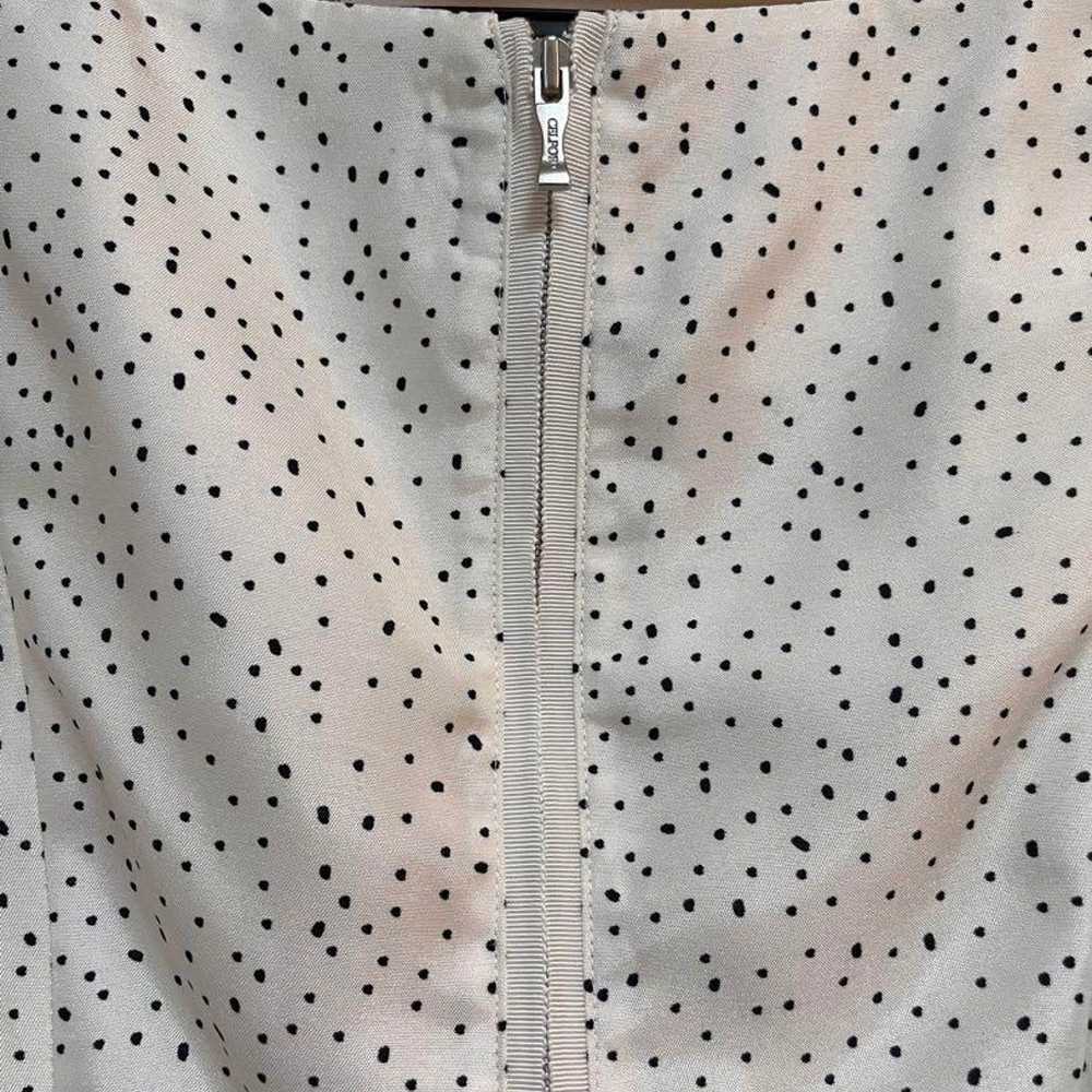 CELFORD Polka Dot Sleeveless A-Line Dress White - image 5