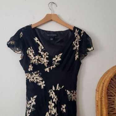 Vintage Jones New York Silk Blend Dress 8 Black Go