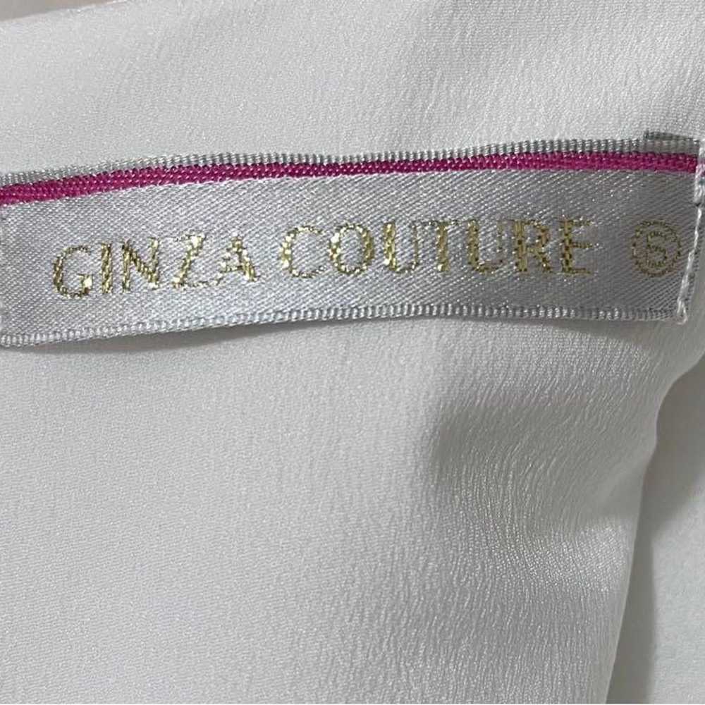 Ginza Couture White V-Neck Short Sleeve A-Line Dr… - image 5