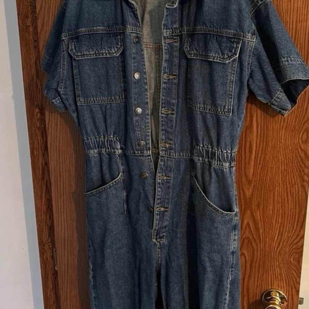 We the free denim jumpsuit size large - image 1