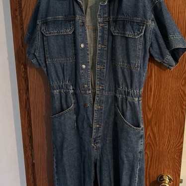 We the free denim jumpsuit size large - image 1