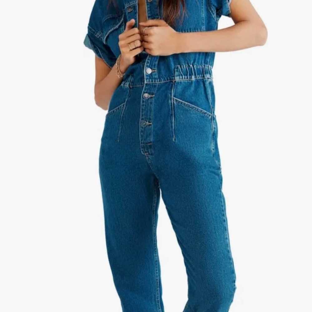 We the free denim jumpsuit size large - image 6