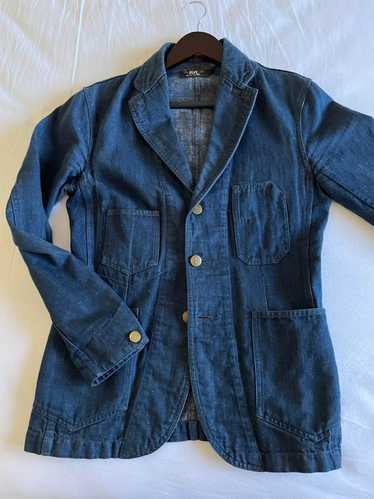 RRL Ralph Lauren RRL Blue Denim Jacket Blazer Doub