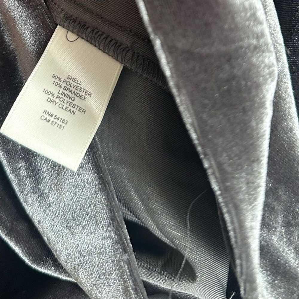 Eliza J Wrap Look Velvet Grey Pewter Jumpsuit EUC… - image 3