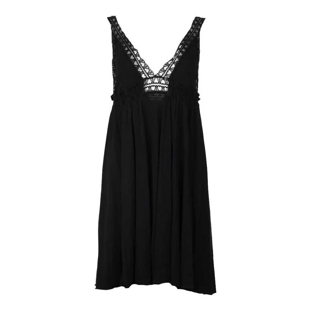 Emporio Armani Lace Mini Dress - Small Black Visc… - image 1