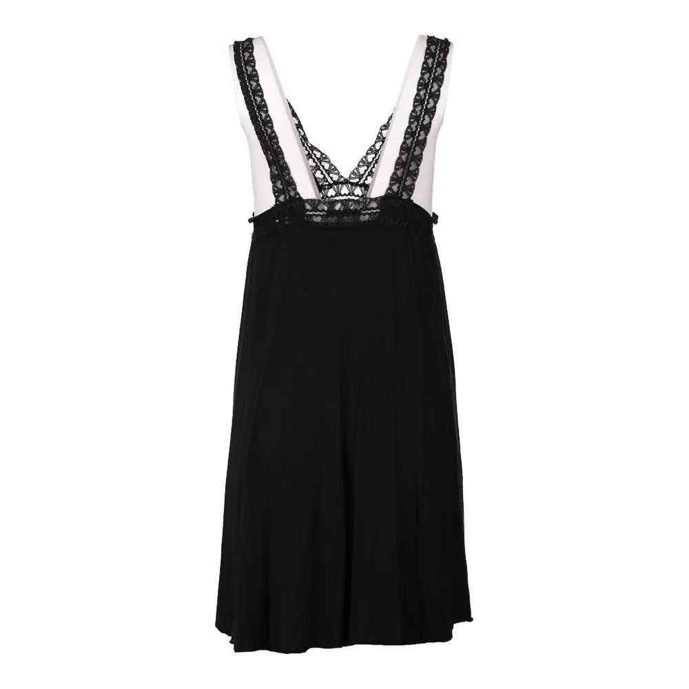 Emporio Armani Lace Mini Dress - Small Black Visc… - image 3