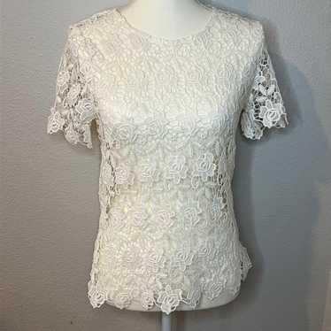 Other Haute Monde Crochet Lace Blouse Small S Flor