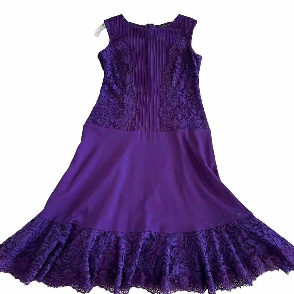 Tadashi Shoji Sheath Dress Womens Medium Purple S… - image 1