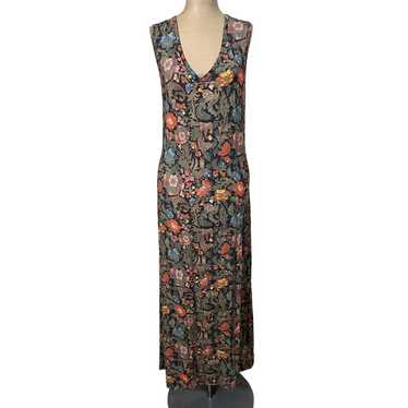 Peruvian Connection Floral Sleeveless Stretch Maxi