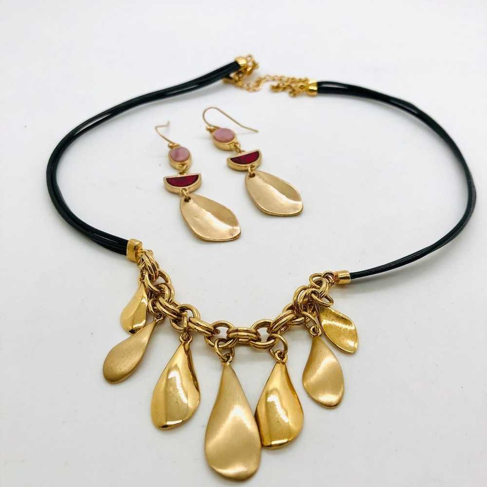 Vintage Lia Sophia Necklace & Earrings - image 1