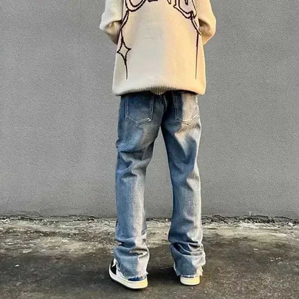 Streetwear Embroidery Casual Denim Pants Men - image 3