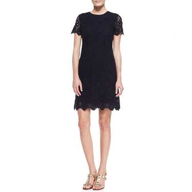 TORY BURCH Trixy Crochet Lace Dress, Medium Navy