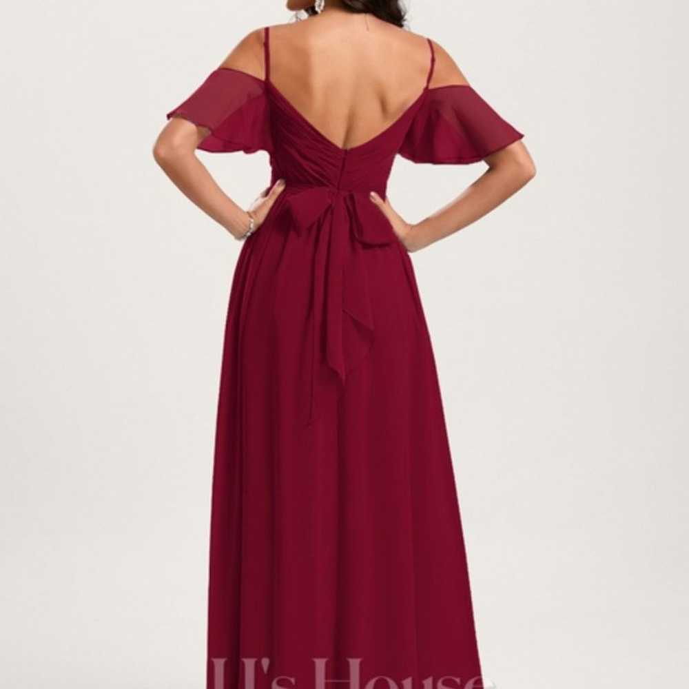 Jj's house Aline Cold Shoulder Floor-Length Chiff… - image 7