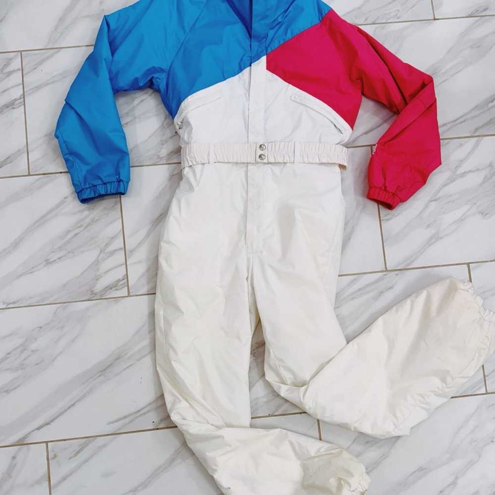 Vtg 80s 90s Ski Suit One Piece Snowsuit NILS Snow… - image 1