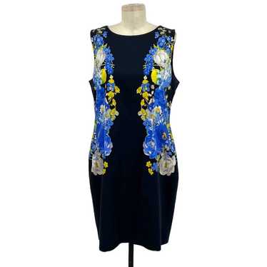 Hobbs London Fiona Sheath Dress Blue Navy Floral … - image 1