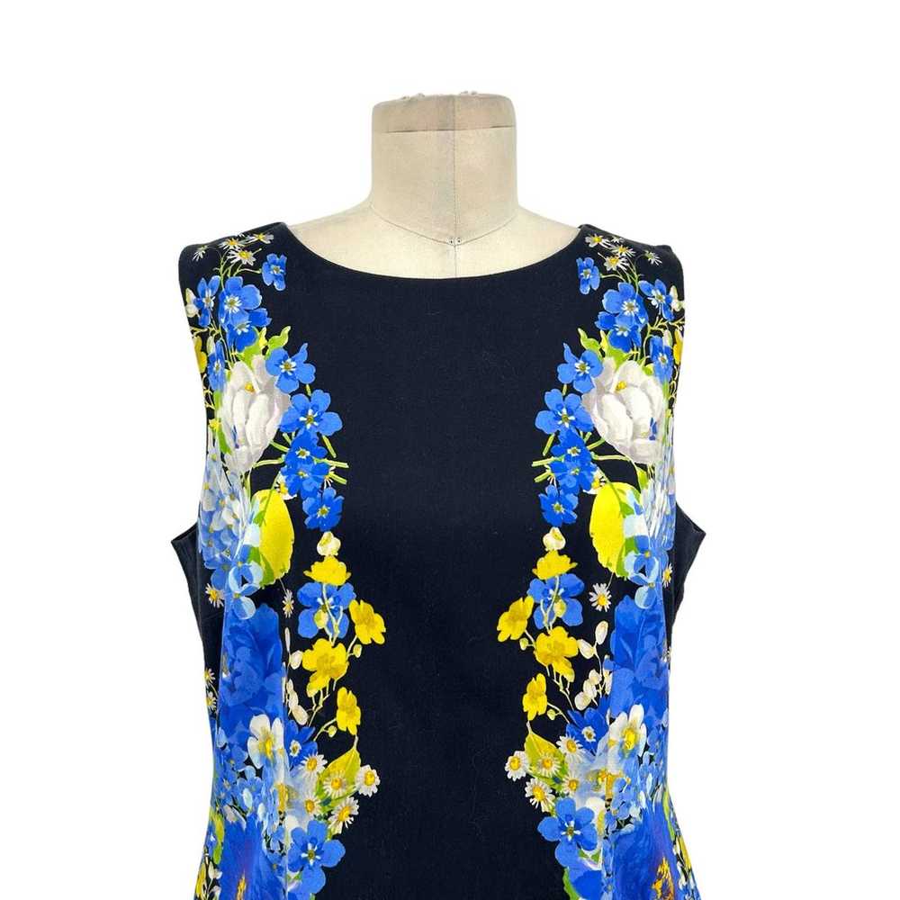 Hobbs London Fiona Sheath Dress Blue Navy Floral … - image 2