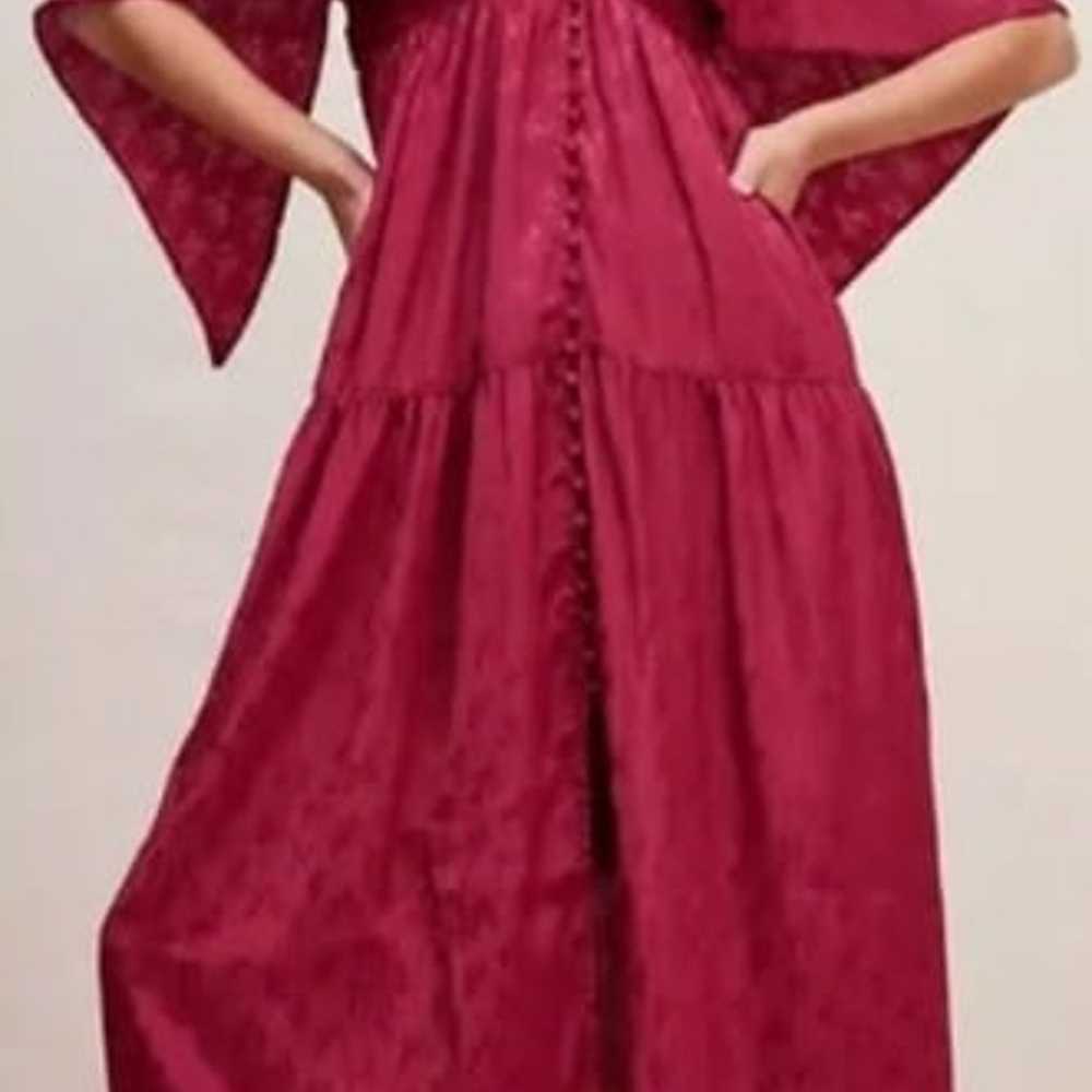 Free People's Cha Cha Maxi Dress in Red/Verm, XL - image 1