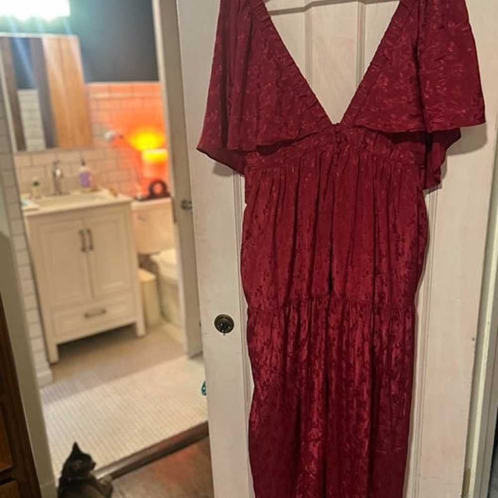 Free People's Cha Cha Maxi Dress in Red/Verm, XL - image 2