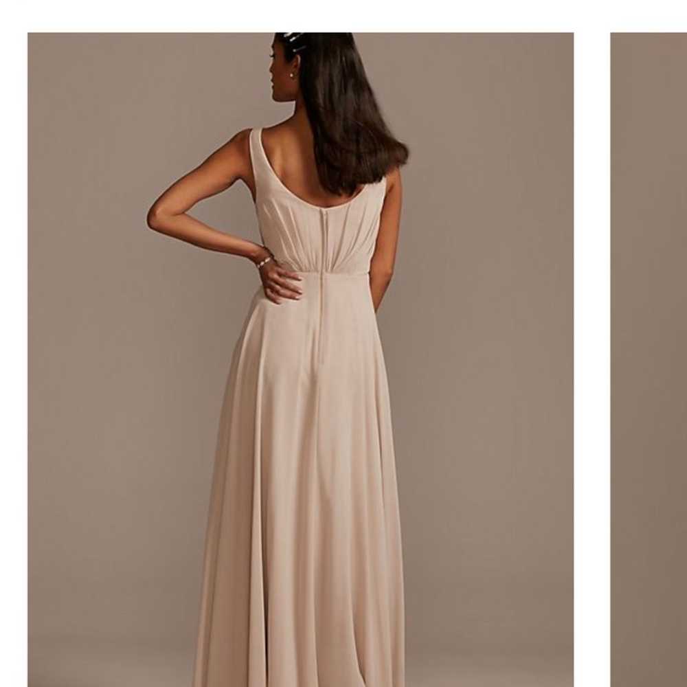 David Bridal Bridesmaid Dress - Sand  STYLE# F202… - image 2