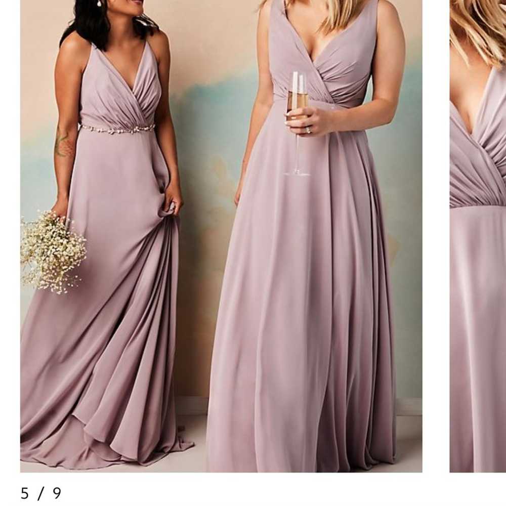 David Bridal Bridesmaid Dress - Sand  STYLE# F202… - image 4