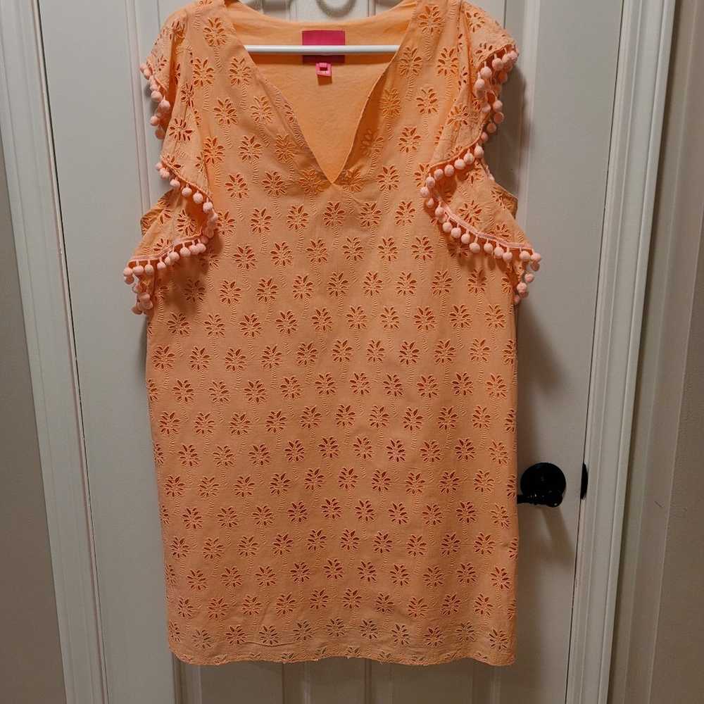 Lilly Pulitzer Peach Palm Tree Astara dress XL - image 1