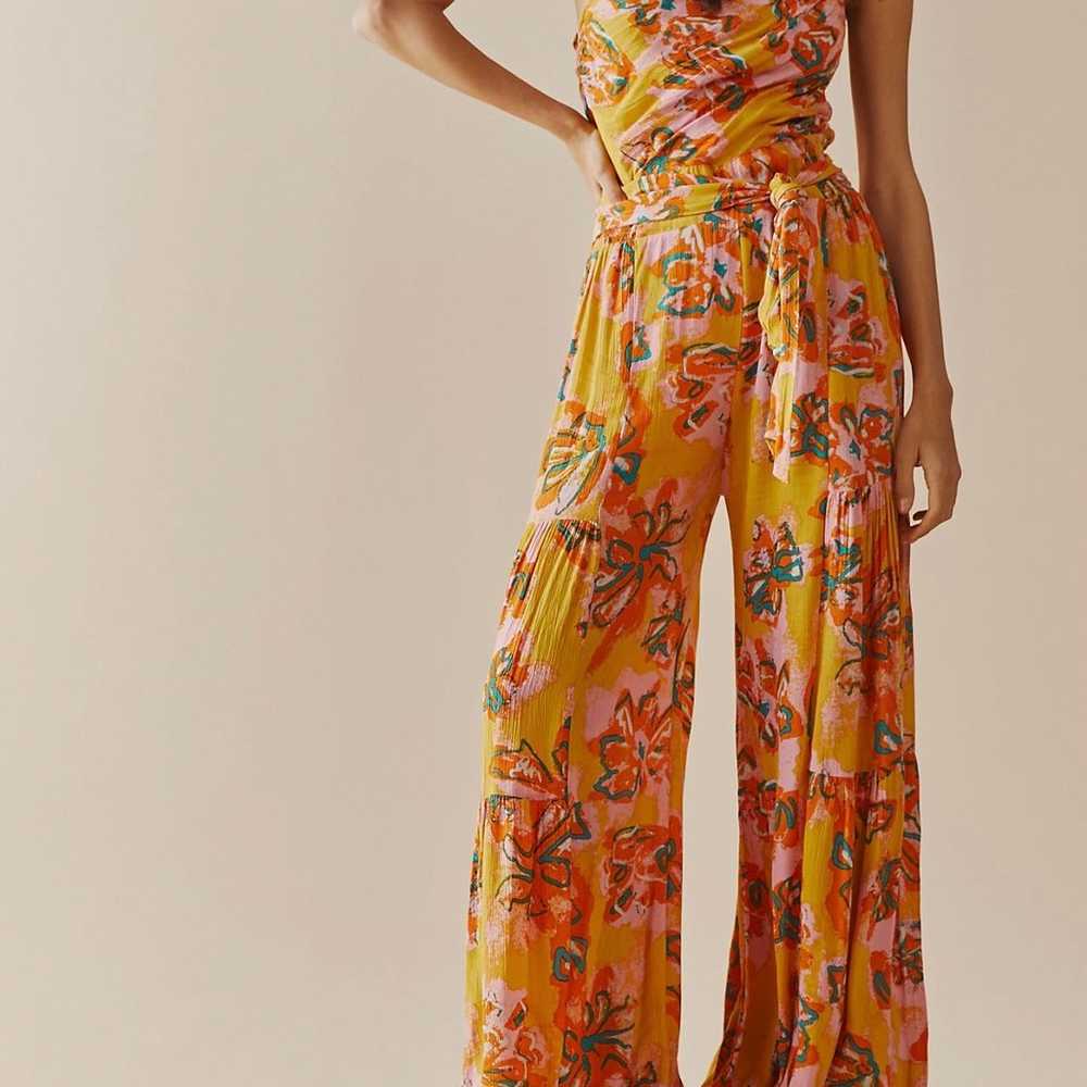 FREE PEOPLE Sz S THEA JUMPSUIT ONE SHOULDER ONE P… - image 4