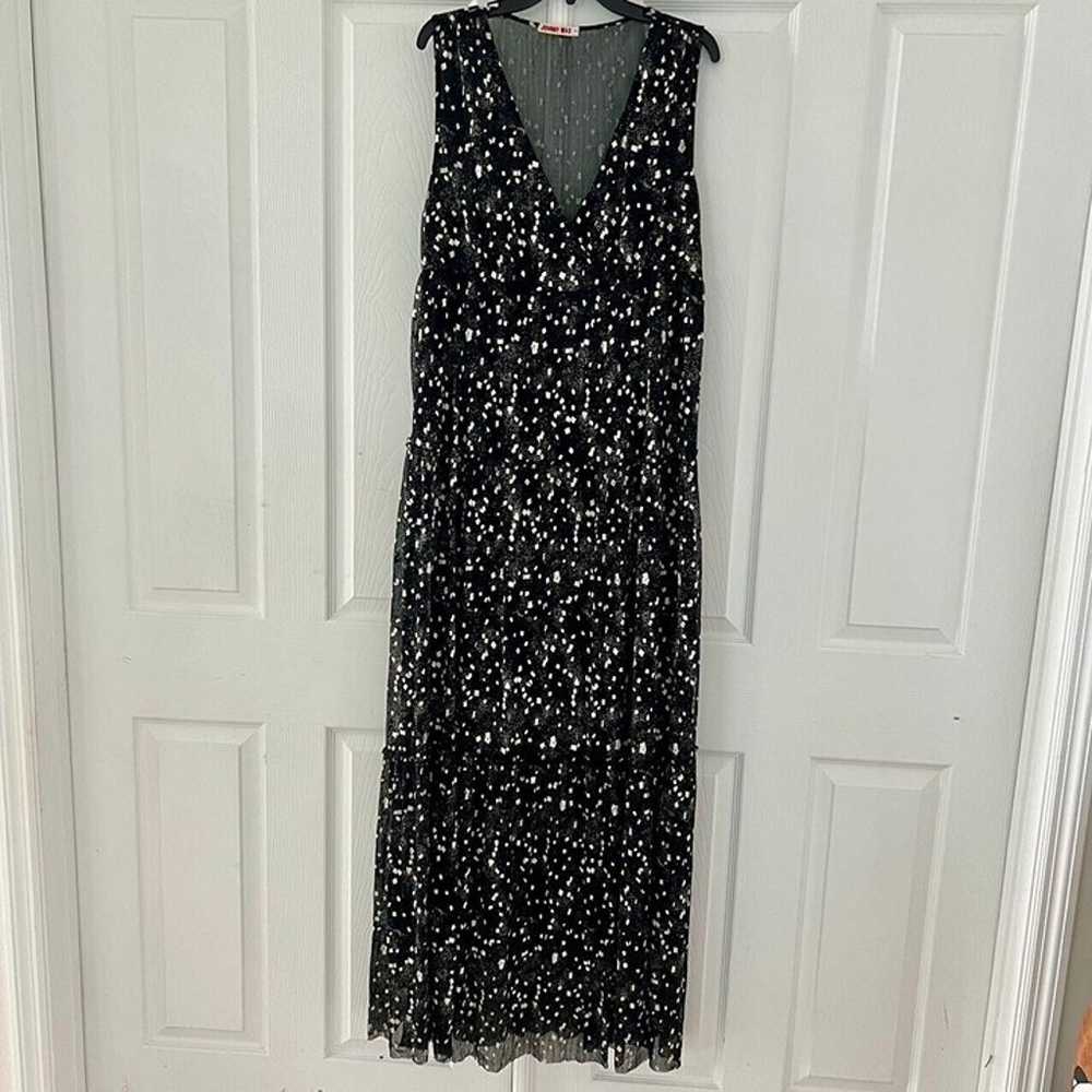 NWOT Johnny Was Stevie Tiered Maxi Dress Black Go… - image 4