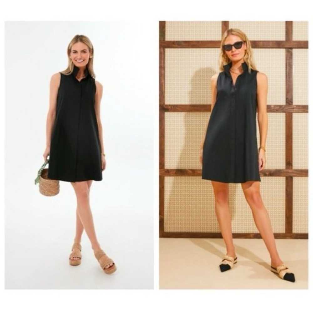 Tuckernuck Charlie Shirt Dress Sleeveless Black P… - image 1