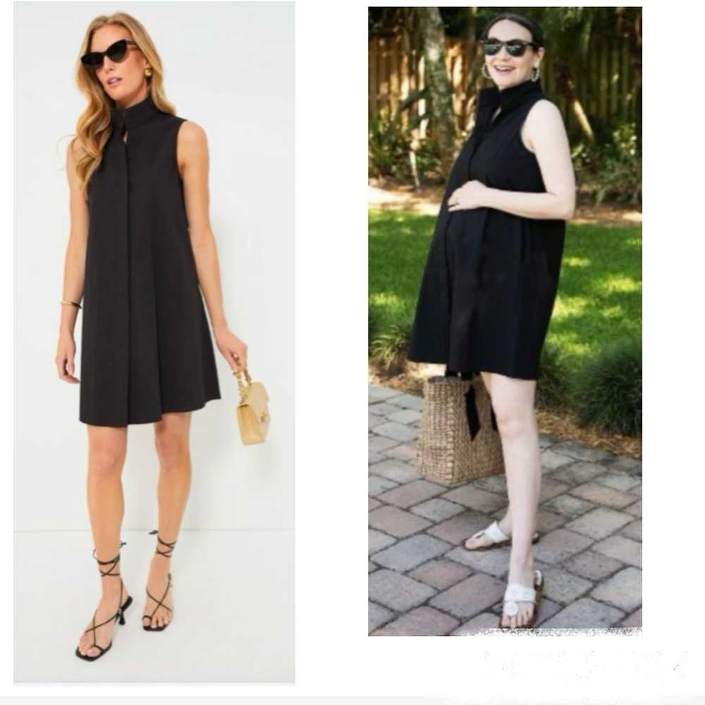 Tuckernuck Charlie Shirt Dress Sleeveless Black P… - image 2