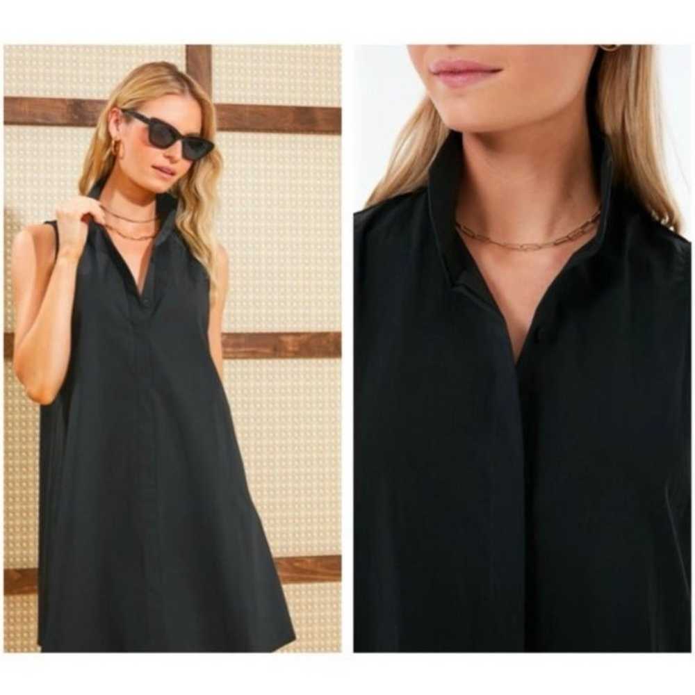 Tuckernuck Charlie Shirt Dress Sleeveless Black P… - image 4