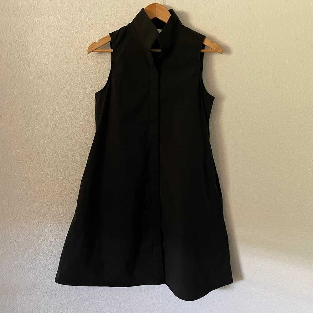 Tuckernuck Charlie Shirt Dress Sleeveless Black P… - image 5