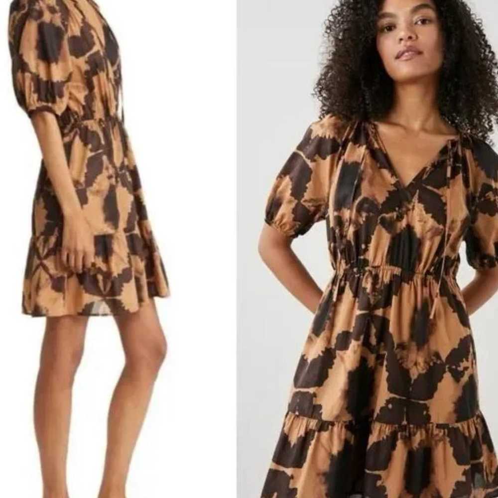 Rails Amabella Puff Sleeve Mini Dress In Tigers E… - image 1