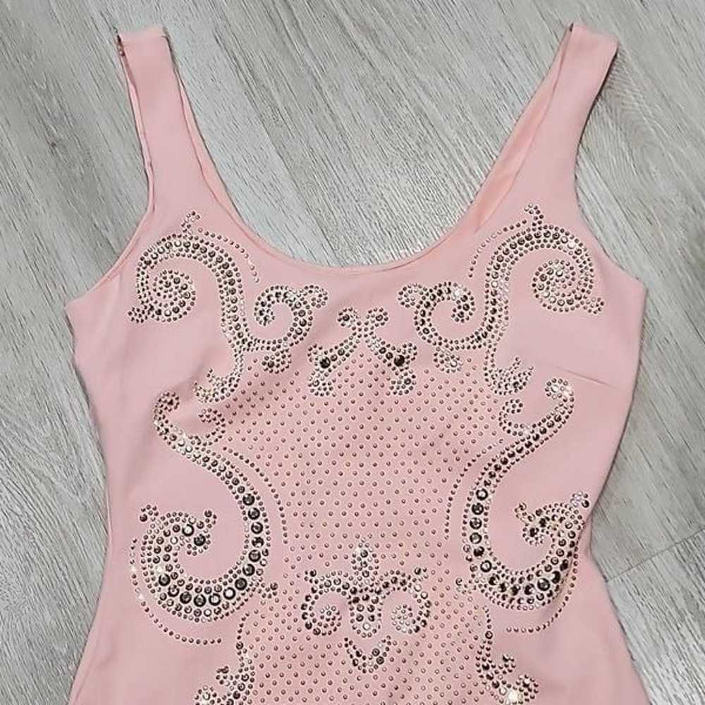 Bebe Women's Rhinestones Sleeveless Lined Bodycon… - image 2